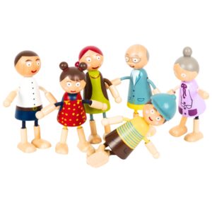 Familia muñecos de madera