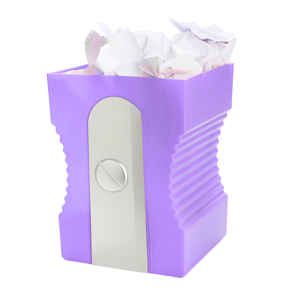 Papelera y portalápices malva - Imagen 2