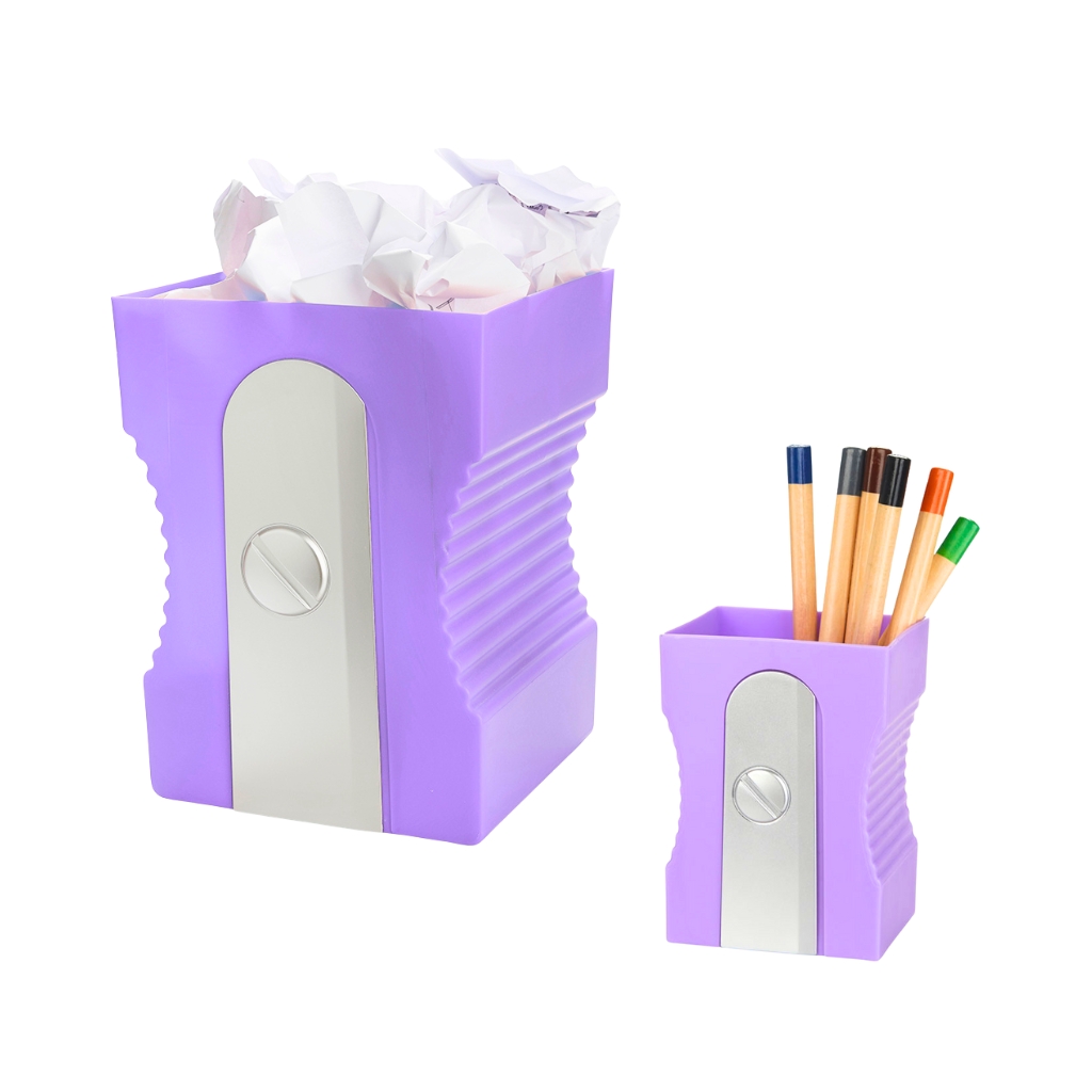 Papelera y portalápices malva - Imagen 4